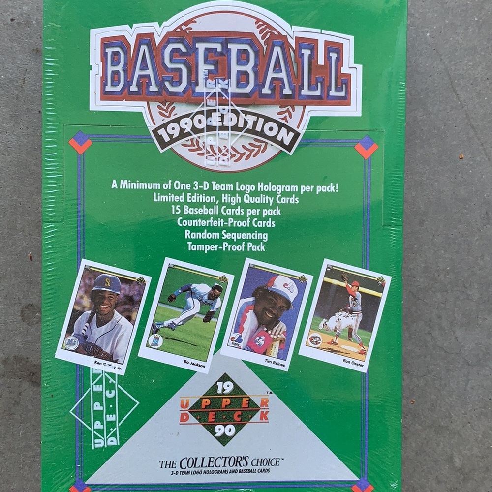 Upper Deck 1990 Baseball card Box